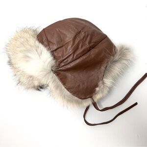 Cabela’s Fur + Leather Trapper Hat L Canada Bomber Coyote